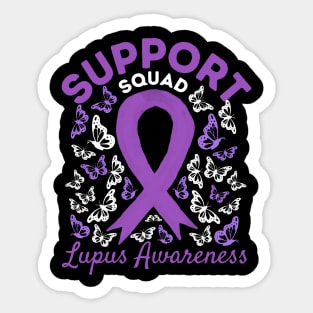 Purple Ribbon Support Squad Lupus Awareness support SLE Sticker